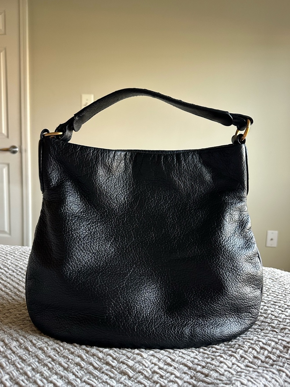 Marc by Marc Jacobs Black Leather Shoulder Hobo Bag - Picture 4 of 9